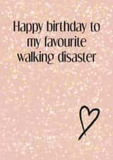 Funny, pretty, sparkly birthday card created by Illustrations by Sammy