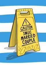 Funny Anniversary Card - Smug Married Couple created by Running with Scissors