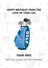 Funny Golf themed birthday card. created by Emily James