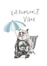 Cute Retirement Card - Bear - Deck Chair created by Halle-lula P