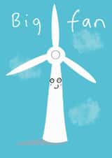 Cute Valentine's Day/Love & Friendship Card - Big Fan - Pun created by Jo Clark