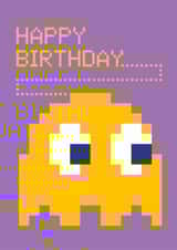 Retro Birthday Card - Game - Pac Man created by Dicky Bird