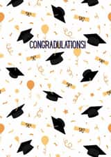 Classic Graduation Card - Caps - Scrolls created by Kailyn Horrocks