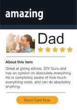 Personalised Birthday Photo Card created by Rosewood Design - Funny Father's Day Card - Amazon 5 Star Review