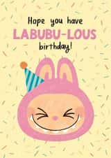 Cute Birthday Card - Labubu Doll created by Alice Mole Illustration
