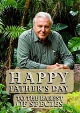 Funny Father's Day Card - David Attenborough - Rare Species created by Shower Thoughts