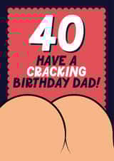 Funny 40th Birthday Card - For Dad - Cracking created by Blush & Blossom 