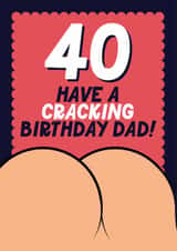Funny 40th Birthday Card - For Dad - Cracking created by Blush & Blossom
