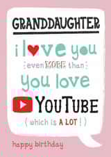 Funny Birthday Card - For Granddaughter - YouTube created by la la la Designs