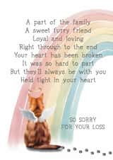 Heartfelt Sympathy Card - Pet Loss - Ginger Cat created by Giddy Kipper