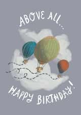 Classic Birthday Card - Above All - Hot Air Balloons created by Julep and Trubbs