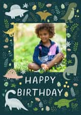 Personalised Birthday Photo Card created by Pear Tree Press - Cute Birthday Card - Dinosaurs