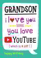 Funny Birthday Card - For Grandson - YouTube created by la la la Designs