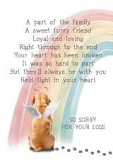 Heartfelt Sympathy Card - Pet Loss - Golden Labrador created by Giddy Kipper
