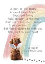Heartfelt Sympathy Card - Pet Loss - Cockapoo created by Giddy Kipper