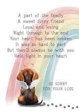 Heartfelt Sympathy Card - Pet Loss - Dachshund created by Giddy Kipper
