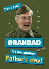 Funny Dad's Army Grandad Father’s Day Card – Don’t Panic! created by Danilo