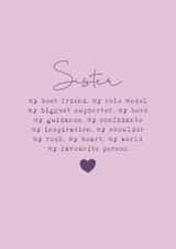 Classic Birthday Card - For Sister - Favourite Person created by Cake For Breakfast