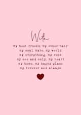 Classic Birthday Card - For Wife - Forever And Always created by Cake For Breakfast