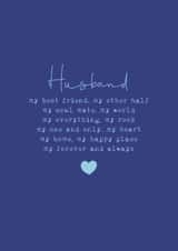 Classic Birthday/Anniversary Card - For Husband - Forever And Always created by Cake For Breakfast