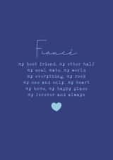 Classic Birthday/Anniversary Card - For Fiancé - Forever And Always created by Cake For Breakfast