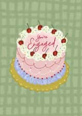 Classic Engagement Card - Cake created by Philippa Elizabeth Illustration