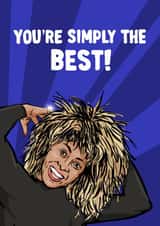 Fun Birthday Card - Tina Turner - Simply The Best created by ZB CREATIVE
