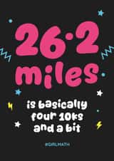 Funny Good Luck Card - Running - 26.2 Miles created by Jog On Studio