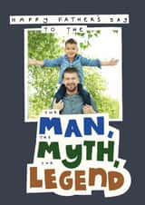 Personalised Father's Day Photo Card created by Chloe Turner - Funny Father's Day Card - The Man, Myth, Legend
