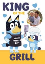 Personalised Father's Day Photo Card created by Danilo - Personalised Father’s Day Photo Card – Bluey - King of the Grill 
