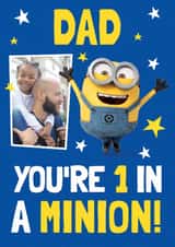 Personalised Father's Day Photo Card created by Danilo - Personalised Minions Father’s Day Photo Card – 1 in a Minion Dad!