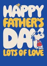 Retro Snoopy Father’s Day Card – Lots of Love for a Cool Dad! created by Danilo