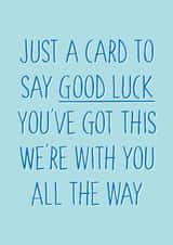 Good Luck Card - GCSE's - Exams Card For Him created by Stuck Shop Gifts