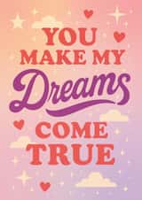 You Make My Dreams Come True – Retro Love Card for Anniversary created by Ink Icons