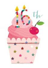 Cute Birthday Card - 16th - Cherry Cupcake created by Kali Stileman