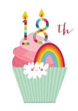 Cute Birthday Card - 18th - Cupcake created by Kali Stileman