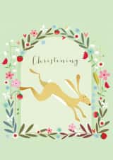 Cute Christening Card - Hare created by Kali Stileman