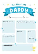 Cute Father's Day Card - For Daddy - Personalisation created by Kreate Paper Co.