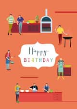Classic Birthday Card - Cooking - Chef created by Kali Stileman