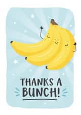 Cute Thank You Card - Thanks A Bunch - Bananas created by Kreate Paper Co.