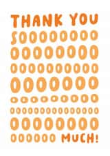 Classic Thank You Card - Thank You So Much - Typography created by Kreate Paper Co.