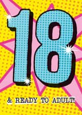 Classic Birthday Card - 18th - Pop Art created by Rulu