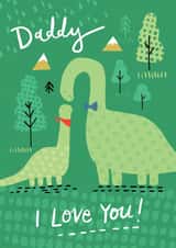Cute Birthday Card - For Daddy - Dinosaurs created by Charlotte Pepper