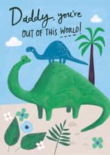 Cute Birthday Card - For Daddy - Dinosaur created by Charlotte Pepper
