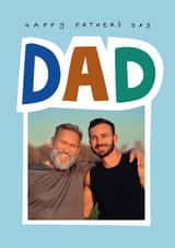 Personalised Father's Day Photo Card created by Chloe Turner - Classic Father's Day Card - Typography Photo Frame