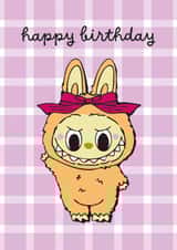 Labubu - Cute Birthday Card - Labubu Doll created by Brogan Cheetham