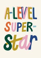 Classic Exams Card - A-Level Superstar created by Christine Cuddihy Illustration