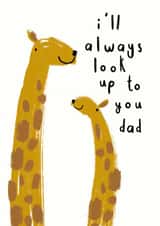 Cute Birthday Card - For Dad - Giraffes created by Chloe Turner