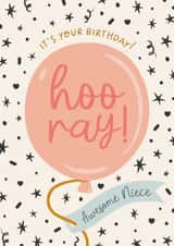 Classic Birthday Card - Awesome Niece - Hooray created by The Pattern Press