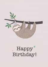 Cute Birthday Card - Sloth - Hearts created by AcuteDesign